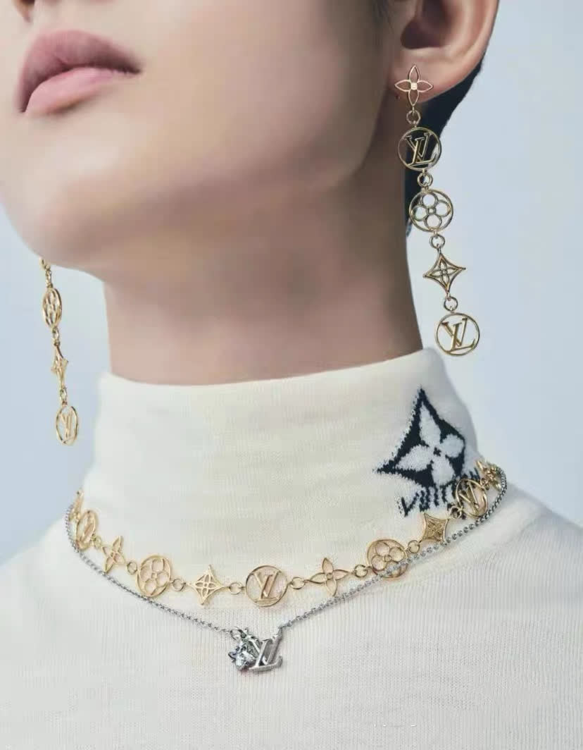 Louis Vuitton Gold-Plated Monogram Necklace